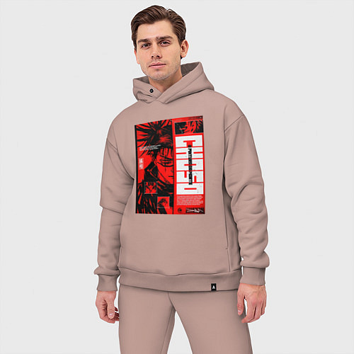 Мужской костюм оверсайз Взгляд Чосо - Магическая битва / Пыльно-розовый – фото 3