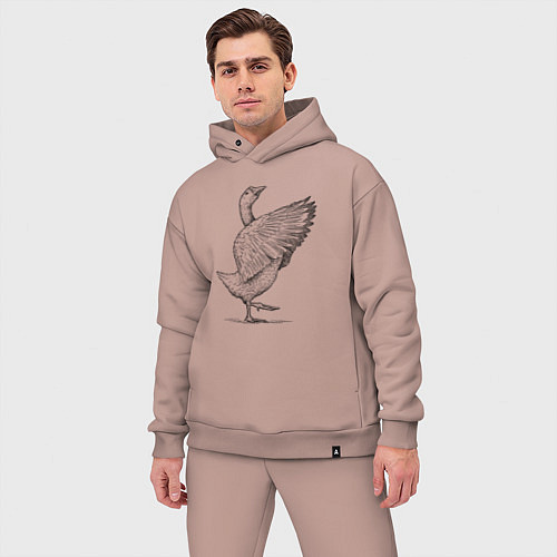 Мужской костюм оверсайз Гусь встрепенусь / Пыльно-розовый – фото 3