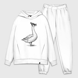 Мужской костюм оверсайз Гусь хипстер, цвет: белый