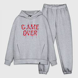 Мужской костюм оверсайз Надпись - Game over, цвет: меланж