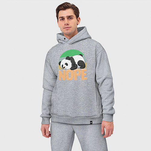 Мужской костюм оверсайз Panda nope / Меланж – фото 3