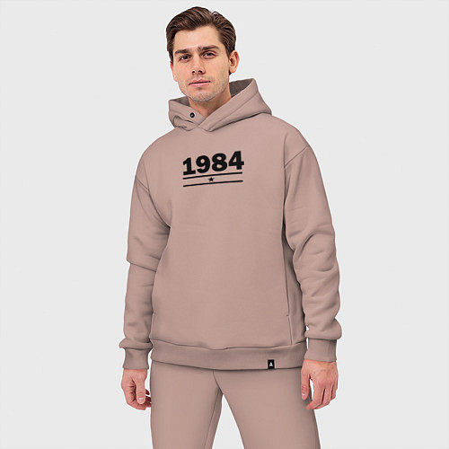 Мужской костюм оверсайз 1984 со звездой / Пыльно-розовый – фото 3