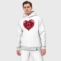 Мужской костюм оверсайз Smiling heart, цвет: белый — фото 2