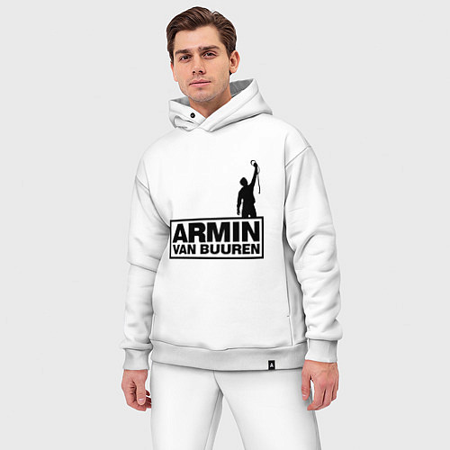 Мужской костюм оверсайз Armin van buuren / Белый – фото 3