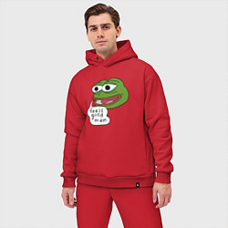 Мужской костюм оверсайз Pepe feels good man, цвет: красный — фото 2