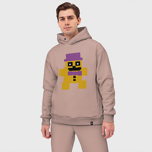 Мужской костюм оверсайз Fnaf psychic friend / Пыльно-розовый – фото 3