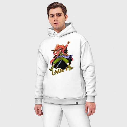 Мужской костюм оверсайз Уссоп из аниме One Piece / Белый – фото 3