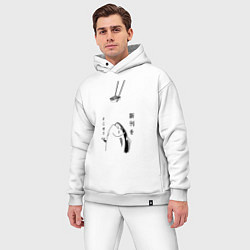 Мужской костюм оверсайз Рыба с пистолетом, цвет: белый — фото 2