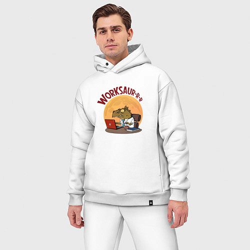 Мужской костюм оверсайз Воркозавр / Белый – фото 3