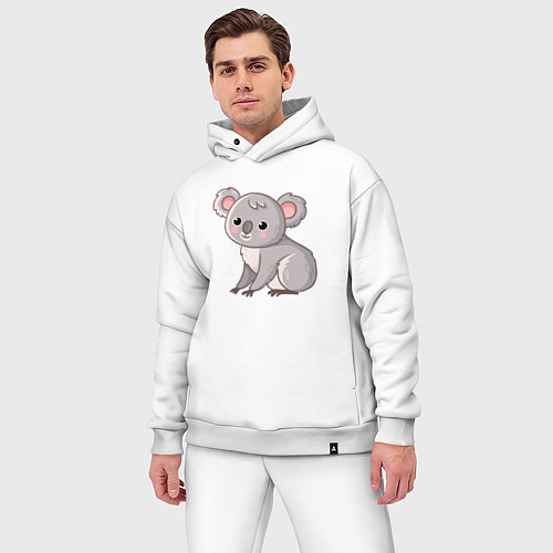 Мужской костюм оверсайз Cute koala / Белый – фото 3