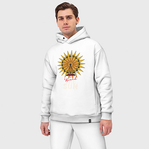 Мужской костюм оверсайз Once more round the Sun / Белый – фото 3