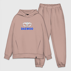Мужской костюм оверсайз Daewoo sport auto logo, цвет: пыльно-розовый