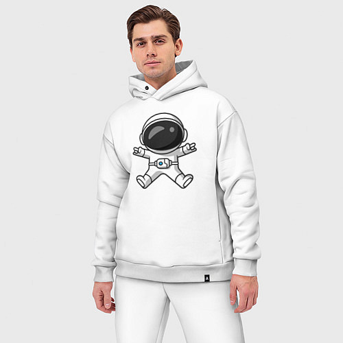 Мужской костюм оверсайз Spaceman rock / Белый – фото 3
