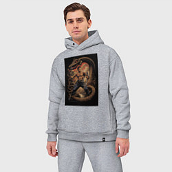 Мужской костюм оверсайз Боец Муай Тай, цвет: меланж — фото 2