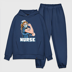 Мужской костюм оверсайз Good nurse, цвет: тёмно-синий
