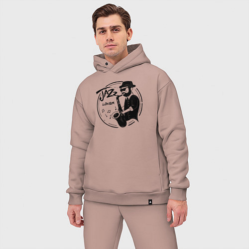 Мужской костюм оверсайз Jazz lover / Пыльно-розовый – фото 3