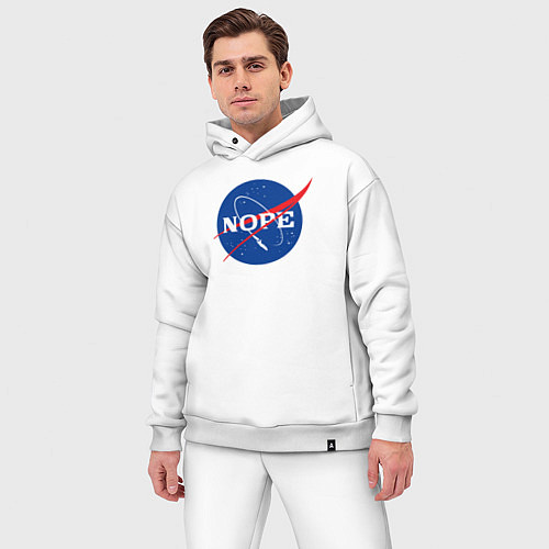 Мужской костюм оверсайз Nope NASA / Белый – фото 3