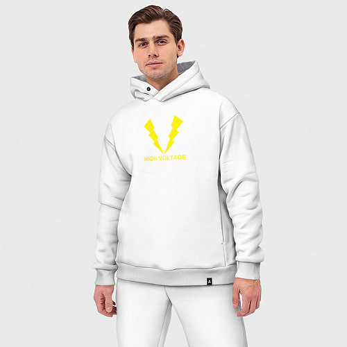 Мужской костюм оверсайз Hihg Voltage! / Белый – фото 3