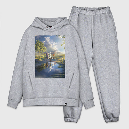 Мужской костюм оверсайз Провожающая в последний путь Фрирен / Меланж – фото 1