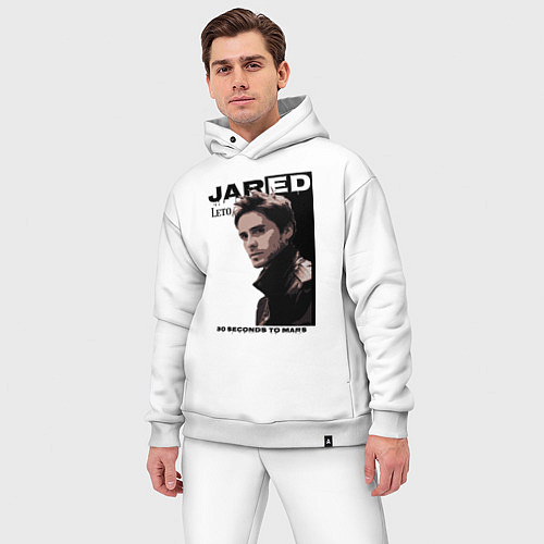 Мужской костюм оверсайз Jared Joseph Leto 30 Seconds To Mars / Белый – фото 3