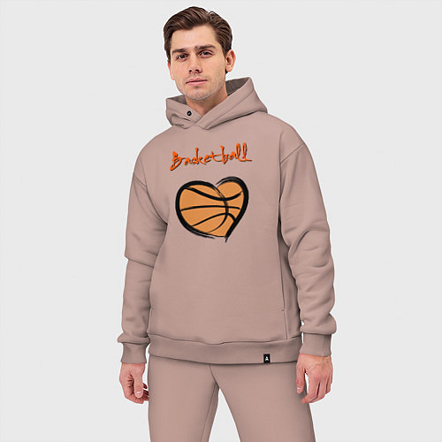 Мужской костюм оверсайз Basket lover / Пыльно-розовый – фото 3