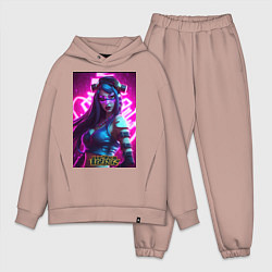 Мужской костюм оверсайз League Of Legends Akali Kda, цвет: пыльно-розовый