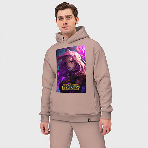Мужской костюм оверсайз League of Legends Kaisa Kda / Пыльно-розовый – фото 3