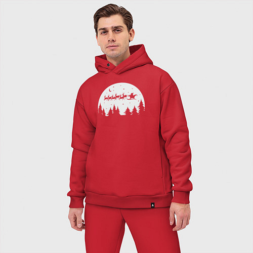 Мужской костюм оверсайз Santa night / Красный – фото 3