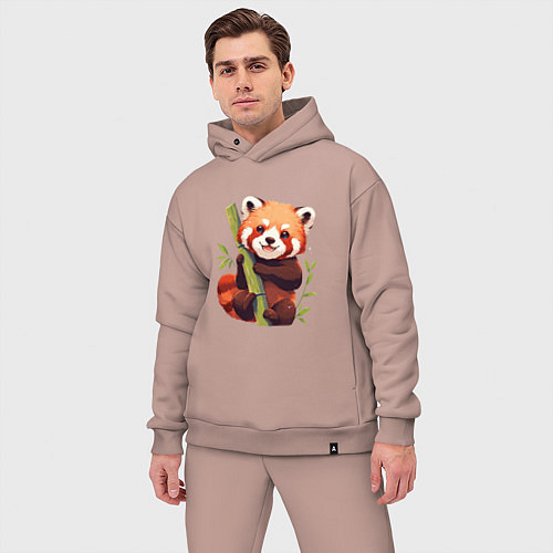 Мужской костюм оверсайз The Red Panda / Пыльно-розовый – фото 3