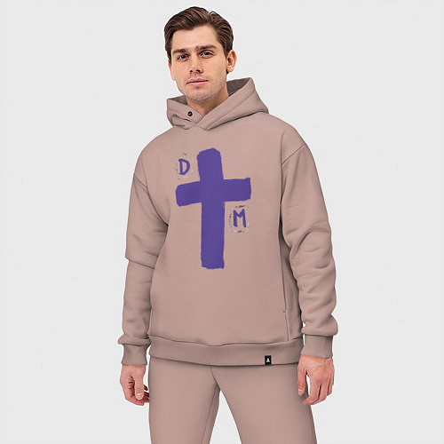 Мужской костюм оверсайз Depeche Mode - sofad cross / Пыльно-розовый – фото 3