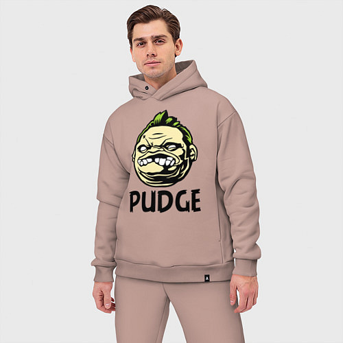 Мужской костюм оверсайз Pudge Face / Пыльно-розовый – фото 3