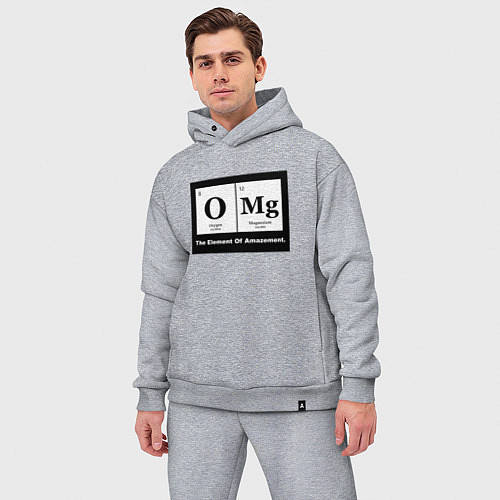 Мужской костюм оверсайз О мой бог элемент удивления / Меланж – фото 3