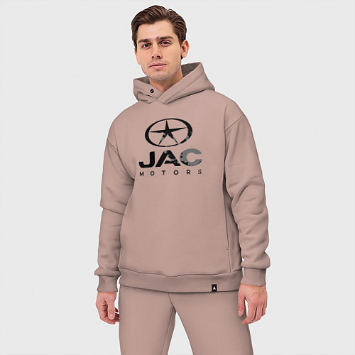 Мужской костюм оверсайз Jac - logo / Пыльно-розовый – фото 3