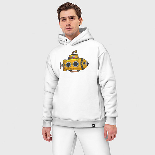 Мужской костюм оверсайз Жёлтая субмарина / Белый – фото 3