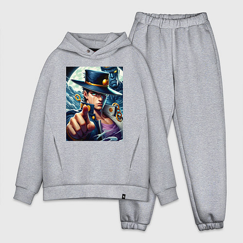 Мужской костюм оверсайз Jojo and his new stand ai art fantasy / Меланж – фото 1