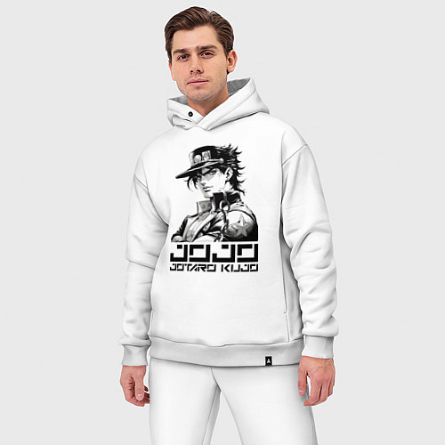 Мужской костюм оверсайз Jotaro Kujo - jojo ai art / Белый – фото 3