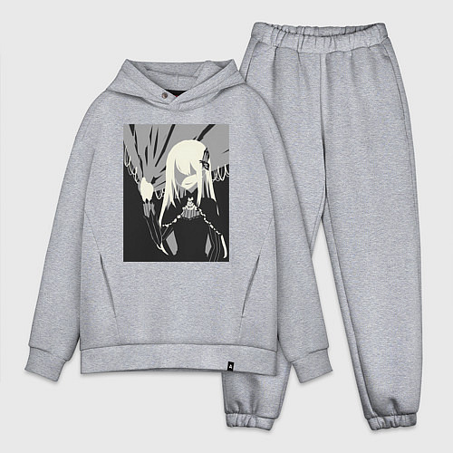 Мужской костюм оверсайз ReZero Ехидна / Меланж – фото 1