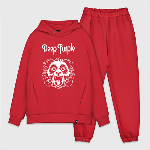 Мужской костюм оверсайз Deep Purple rock panda / Красный – фото 1