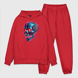 Мужской костюм оверсайз Metal cyber skull - ai art