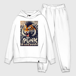 Мужской костюм оверсайз Cool tiger - punks not dead, цвет: белый