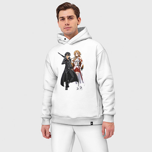 Мужской костюм оверсайз Мечники Кадзуто Киригая / Белый – фото 3