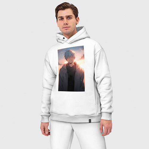 Мужской костюм оверсайз Тэцуя Куроко / Белый – фото 3