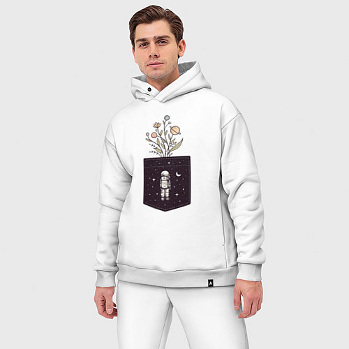 Мужской костюм оверсайз Космический карман / Белый – фото 3