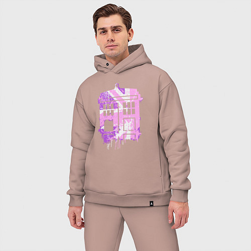 Мужской костюм оверсайз Pink tardis / Пыльно-розовый – фото 3