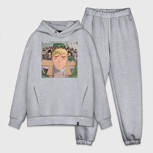 Мужской костюм оверсайз Эйкити Онидзука преподаватель / Меланж – фото 1