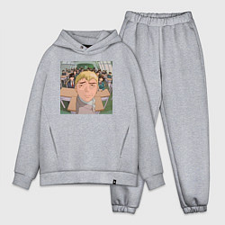 Мужской костюм оверсайз Эйкити Онидзука преподаватель, цвет: меланж