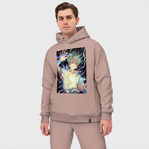 Мужской костюм оверсайз Сэнку Исигами / Пыльно-розовый – фото 3