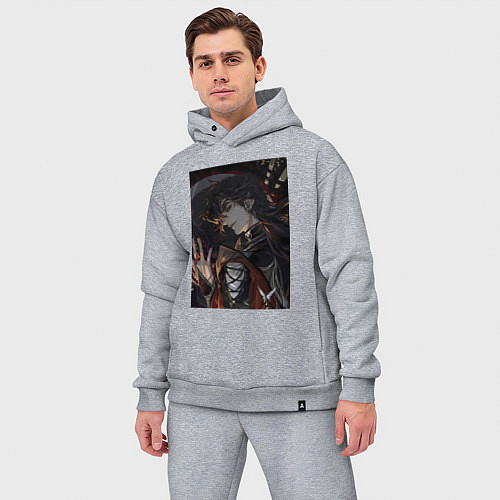 Мужской костюм оверсайз Чэн Хуа демон / Меланж – фото 3