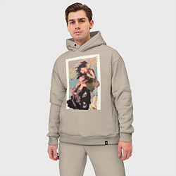 Мужской костюм оверсайз Хяккимару Дороро воин, цвет: миндальный — фото 2