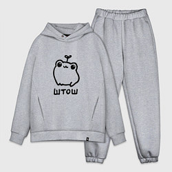 Мужской костюм оверсайз Милая смешная лягушка штош, цвет: меланж